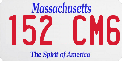 MA license plate 152CM6