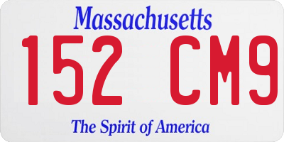 MA license plate 152CM9