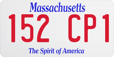 MA license plate 152CP1