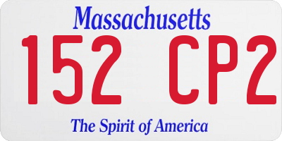 MA license plate 152CP2