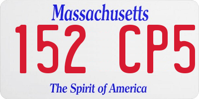 MA license plate 152CP5