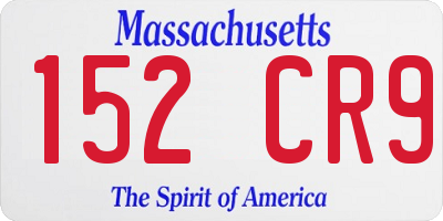 MA license plate 152CR9