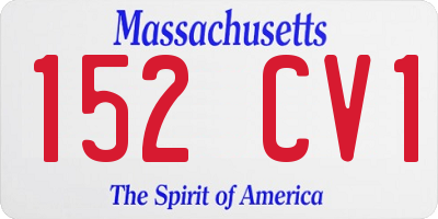MA license plate 152CV1