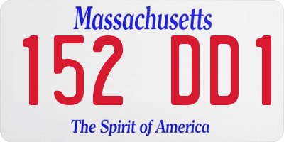 MA license plate 152DD1