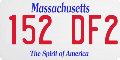 MA license plate 152DF2