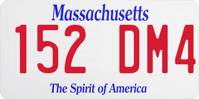 MA license plate 152DM4