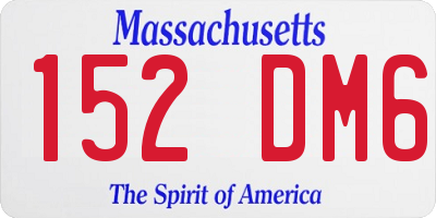 MA license plate 152DM6