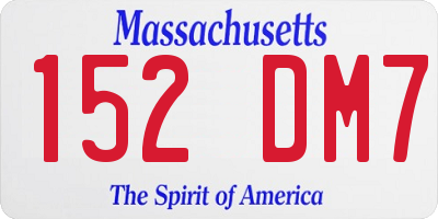 MA license plate 152DM7