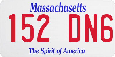MA license plate 152DN6