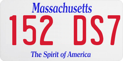 MA license plate 152DS7
