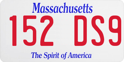 MA license plate 152DS9