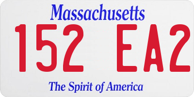 MA license plate 152EA2