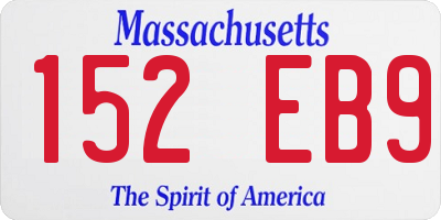 MA license plate 152EB9