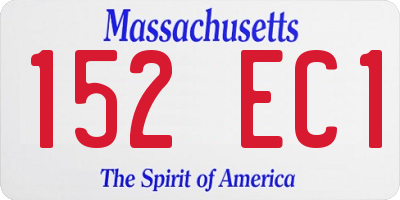 MA license plate 152EC1