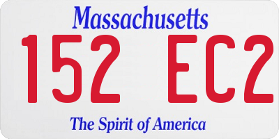 MA license plate 152EC2