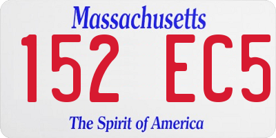 MA license plate 152EC5