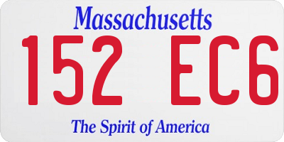 MA license plate 152EC6