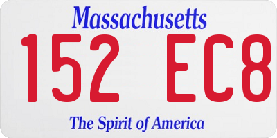 MA license plate 152EC8