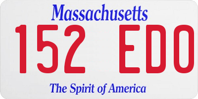 MA license plate 152ED0