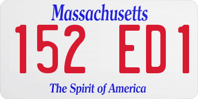 MA license plate 152ED1
