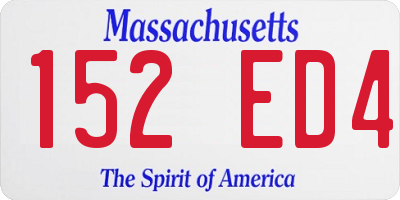 MA license plate 152ED4