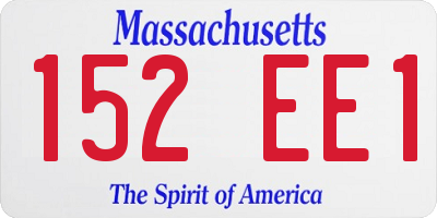 MA license plate 152EE1