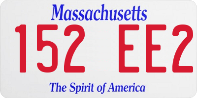 MA license plate 152EE2