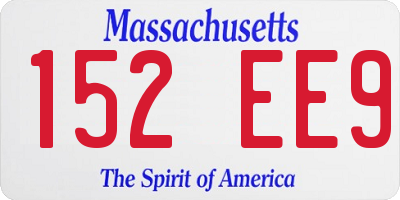 MA license plate 152EE9