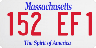 MA license plate 152EF1