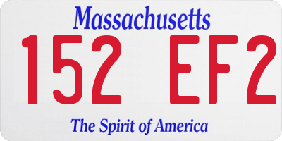 MA license plate 152EF2
