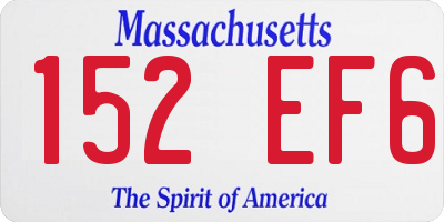 MA license plate 152EF6