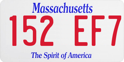 MA license plate 152EF7