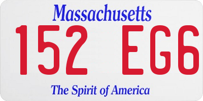 MA license plate 152EG6