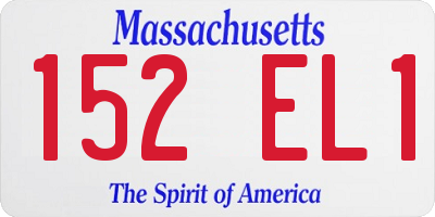 MA license plate 152EL1
