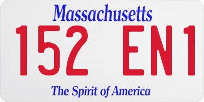 MA license plate 152EN1
