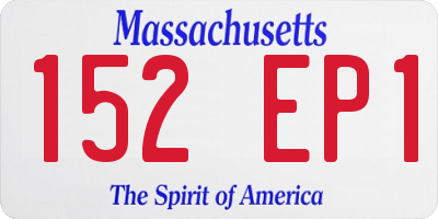 MA license plate 152EP1