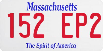 MA license plate 152EP2