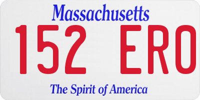 MA license plate 152ER0