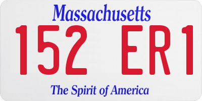 MA license plate 152ER1