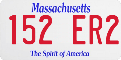MA license plate 152ER2