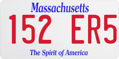 MA license plate 152ER5