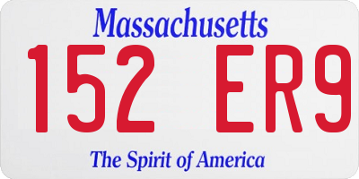 MA license plate 152ER9