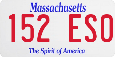 MA license plate 152ES0