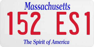 MA license plate 152ES1