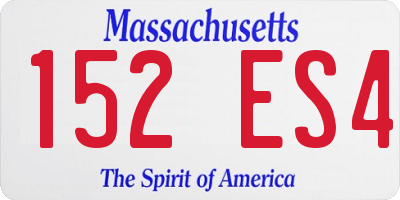 MA license plate 152ES4