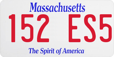 MA license plate 152ES5