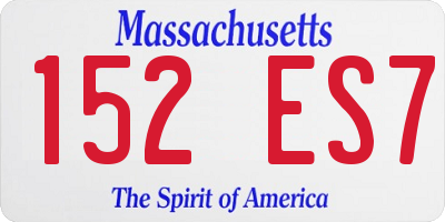 MA license plate 152ES7
