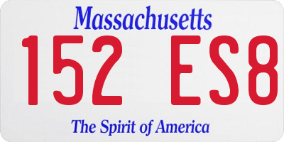 MA license plate 152ES8