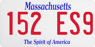 MA license plate 152ES9
