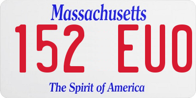 MA license plate 152EU0
